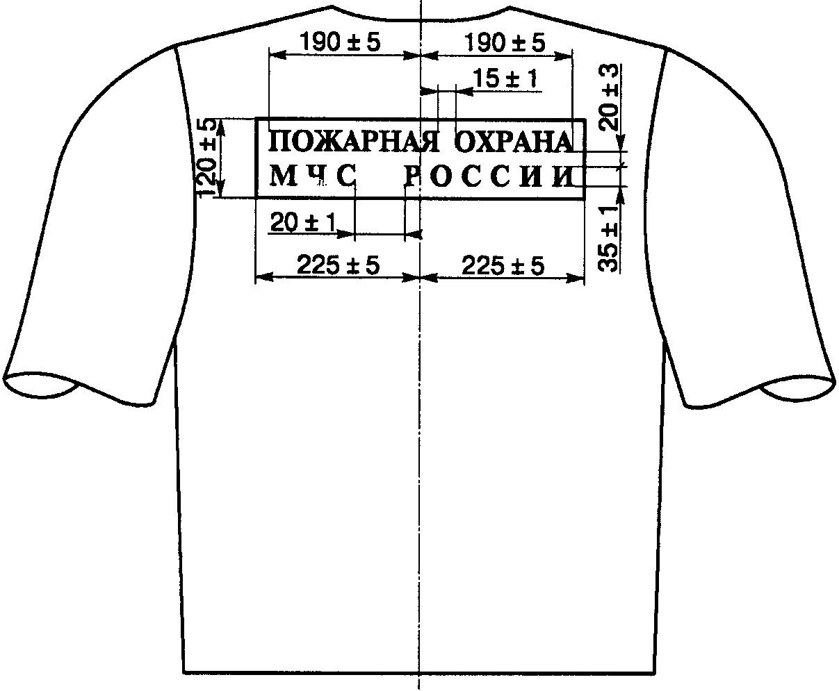 Нашивка охрана на спину Размеры