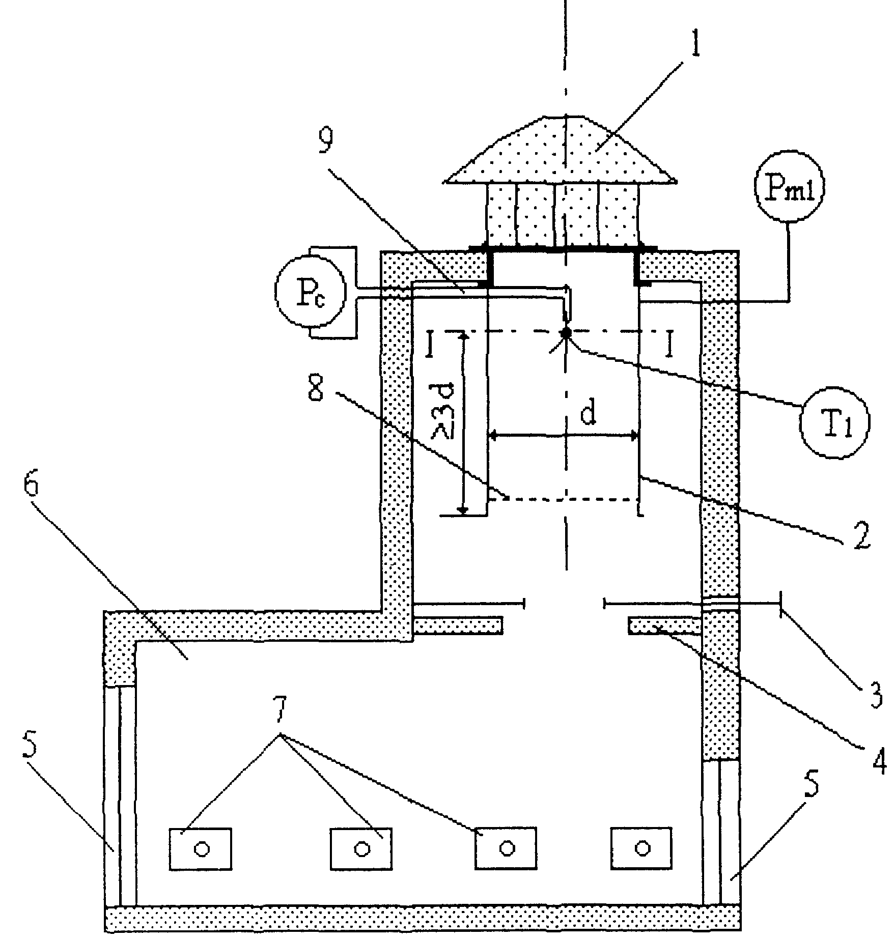 Схема стенда для испытания крышных вентиляторов