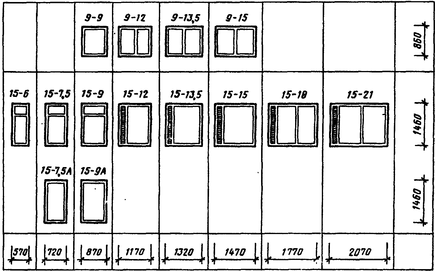 Окна ок-1 ок-2 ок-3 типоразмеры